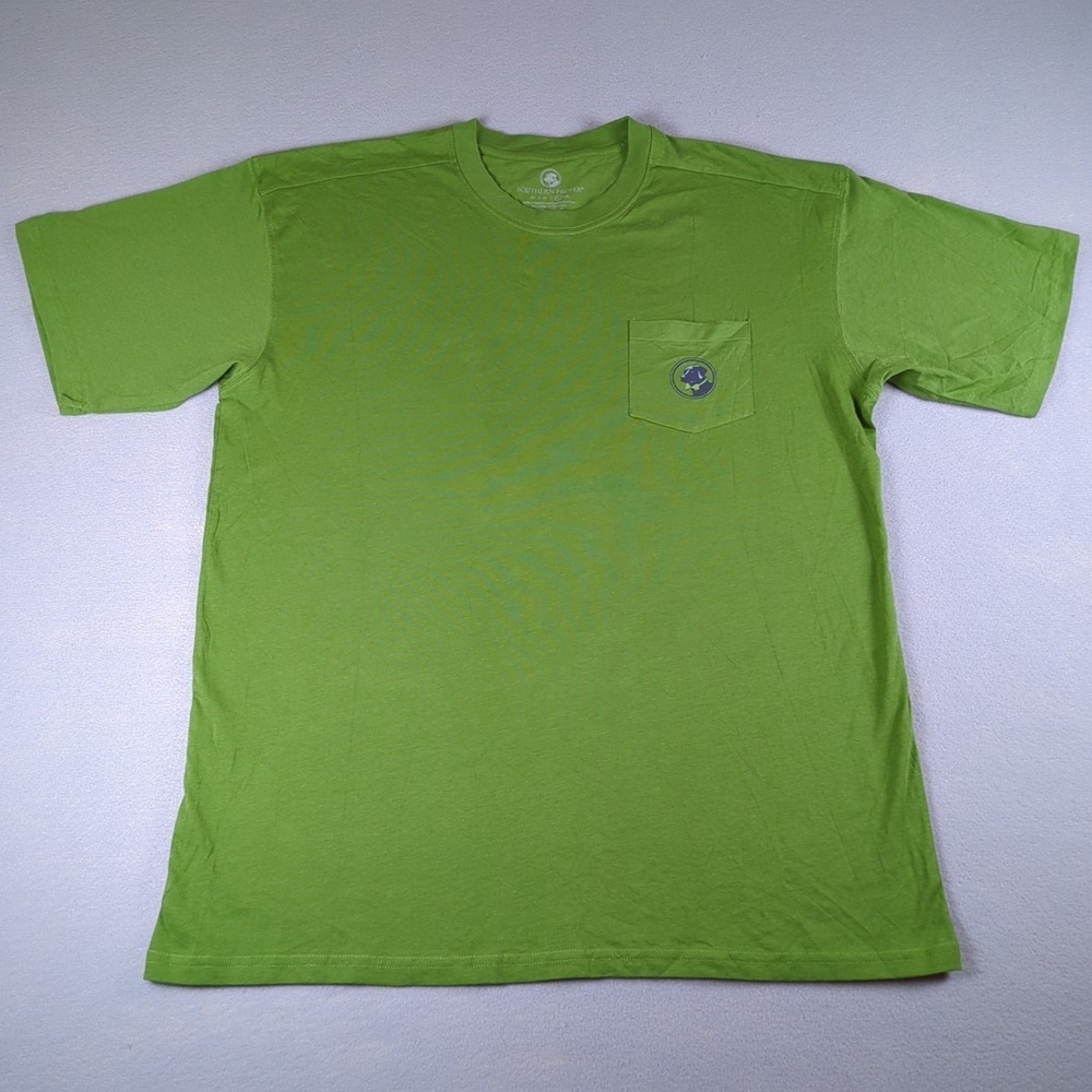 Southern Proper Shirt Mens Extra Large Green Born in the South Chest Pocket NWT